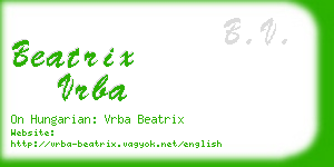 beatrix vrba business card